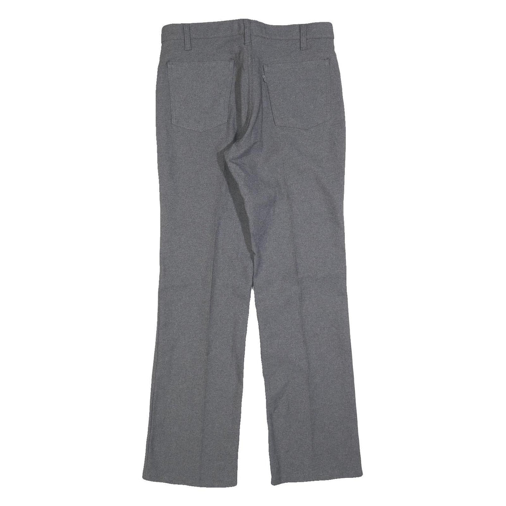 LEVI'S Mens Grey Cotton Blend Regular Straight Trousers W32 L32 Smart Casual