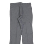 LEVI'S Mens Grey Cotton Blend Regular Straight Trousers W32 L32 Smart Casual