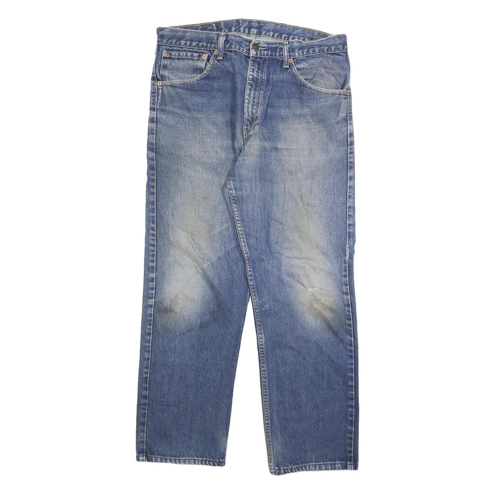 LEVI'S 521 02 Mens Jeans Blue Regular Straight Denim Medium W36 L28 Casual