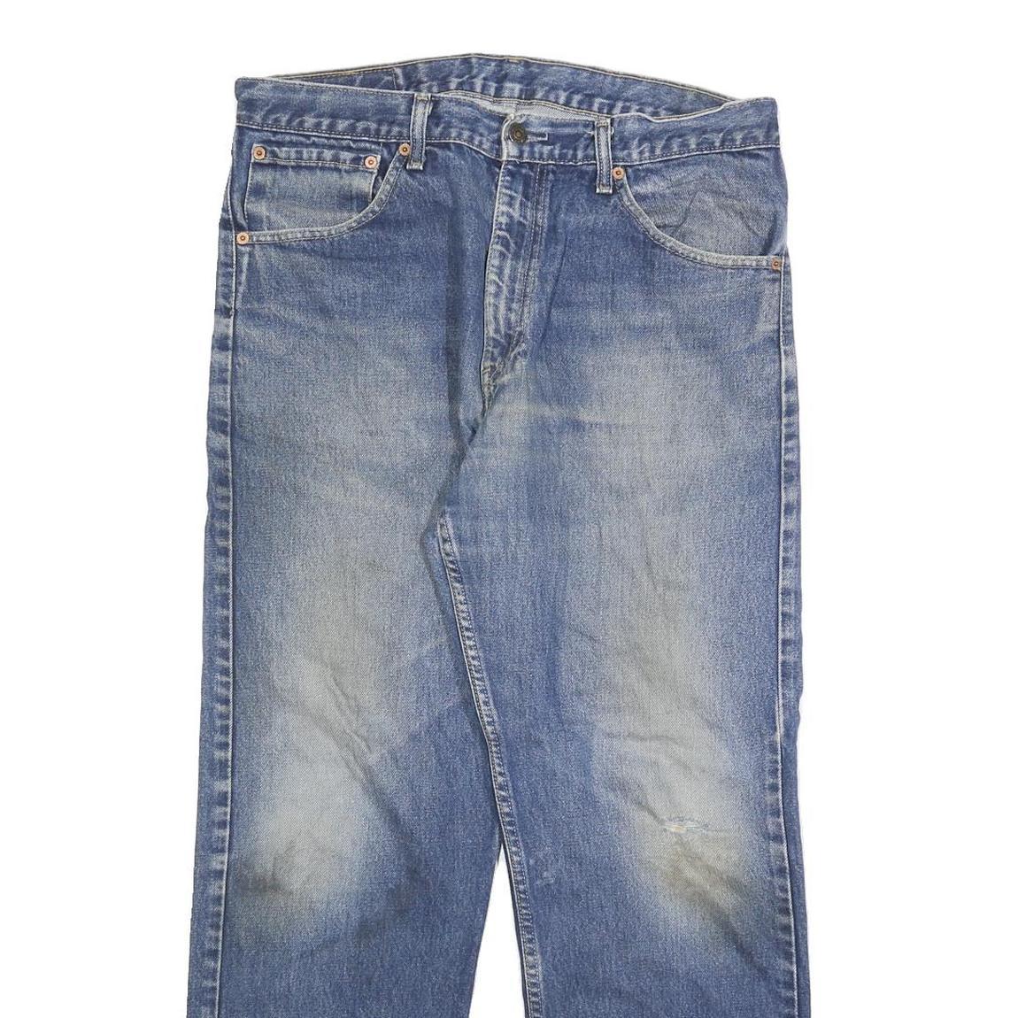 LEVI'S 521 02 Mens Jeans Blue Regular Straight Denim Medium W36 L28 Casual