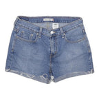 LEVI'S Womens Denim Blue Casual Shorts M W28 Distressed Hem Cotton Blend