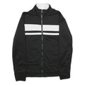 STARTER Mens Black White Colourblock Zip Jacket S Polyester Casual Sportswear
