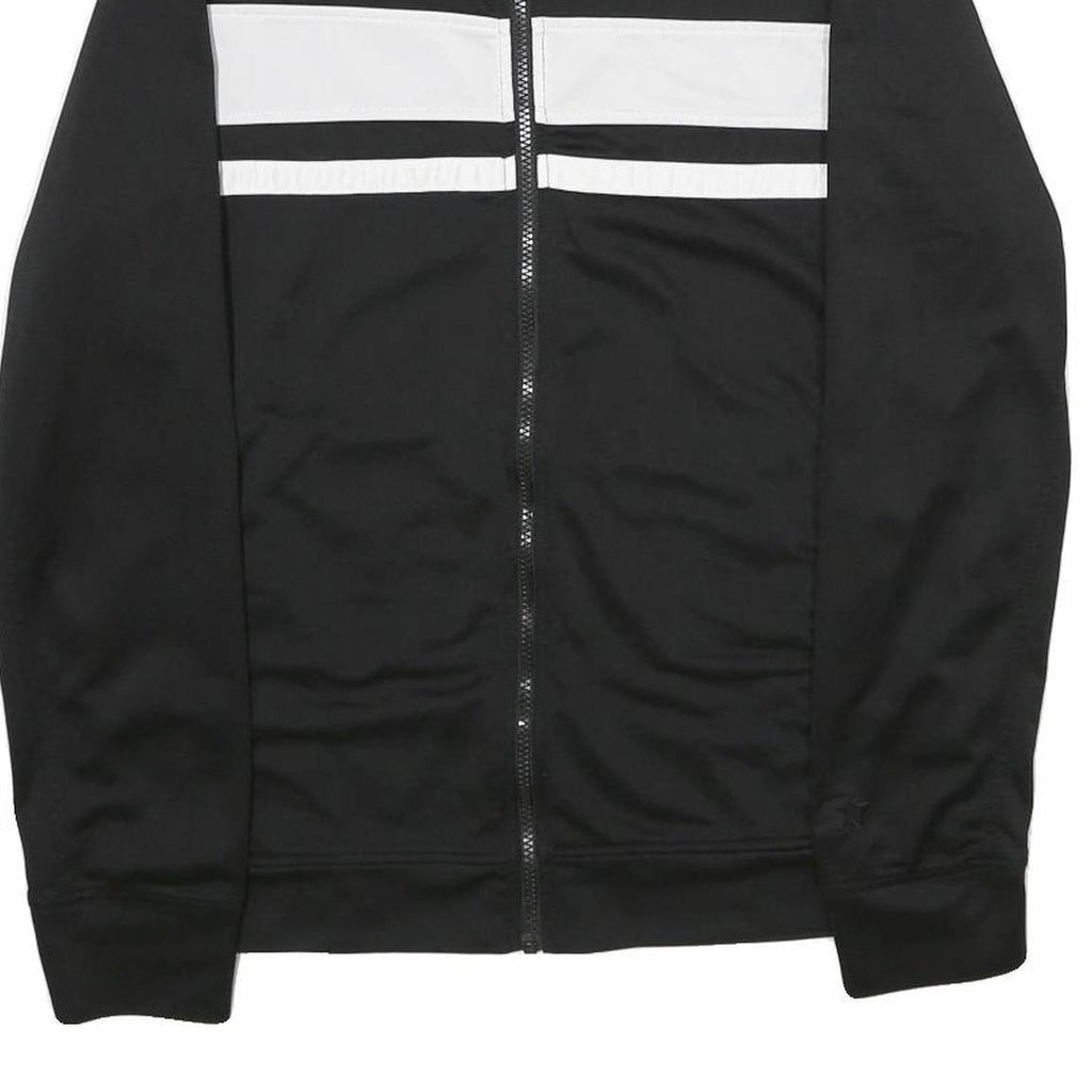 STARTER Mens Black White Colourblock Zip Jacket S Polyester Casual Sportswear