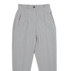 CANDA Womens Classic Grey Trousers W28 L30 Zip Closure Straight Fit Stylish