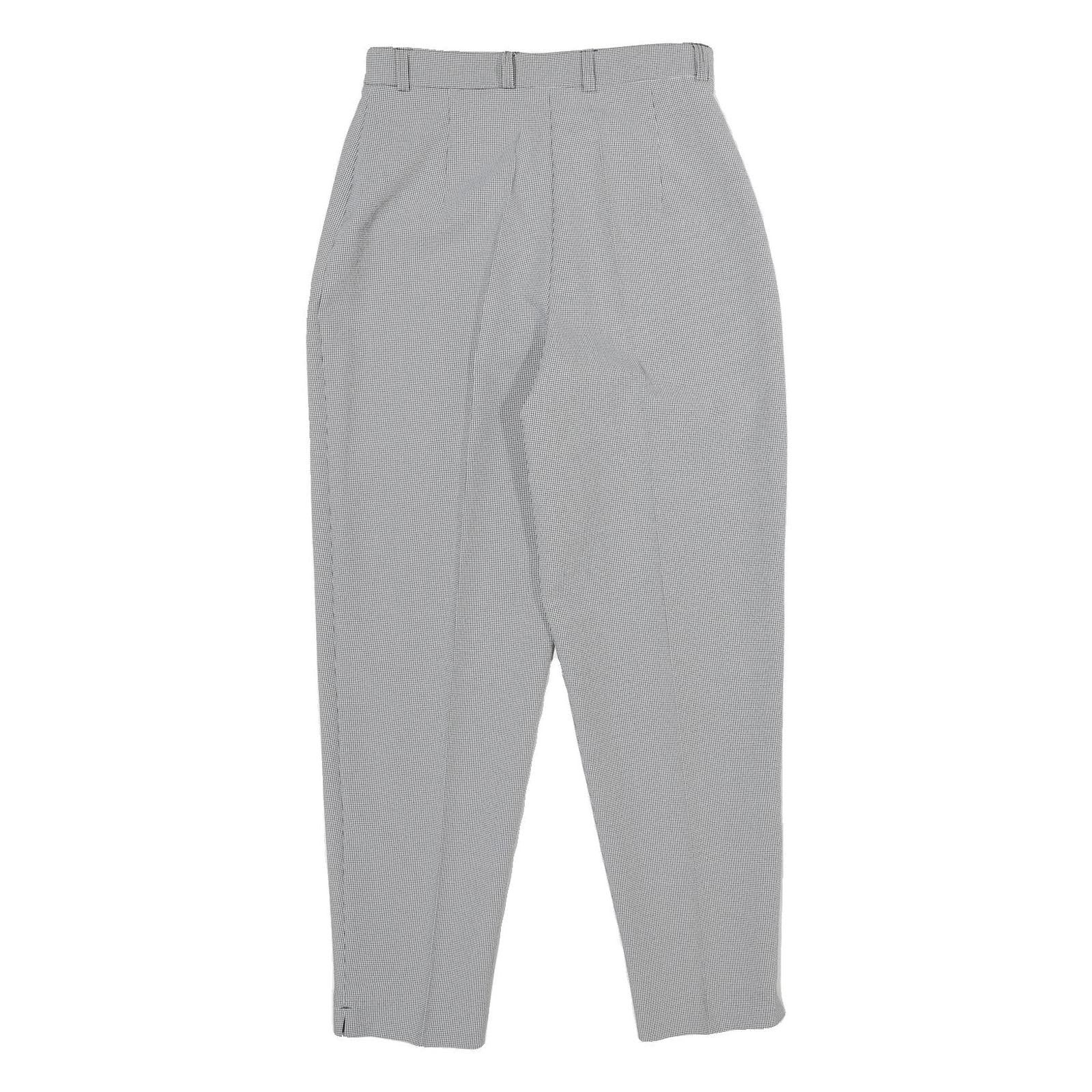 CANDA Womens Classic Grey Trousers W28 L30 Zip Closure Straight Fit Stylish