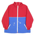 Womens Red & Blue Polyester Blend Zip Jacket S Colourblock Casual Lightweight