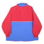 Womens Red & Blue Polyester Blend Zip Jacket S Colourblock Casual Lightweight