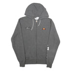 PUMA Womens Grey Cotton Blend Full Zip Hoodie UK 10 Comfort Casual Wear