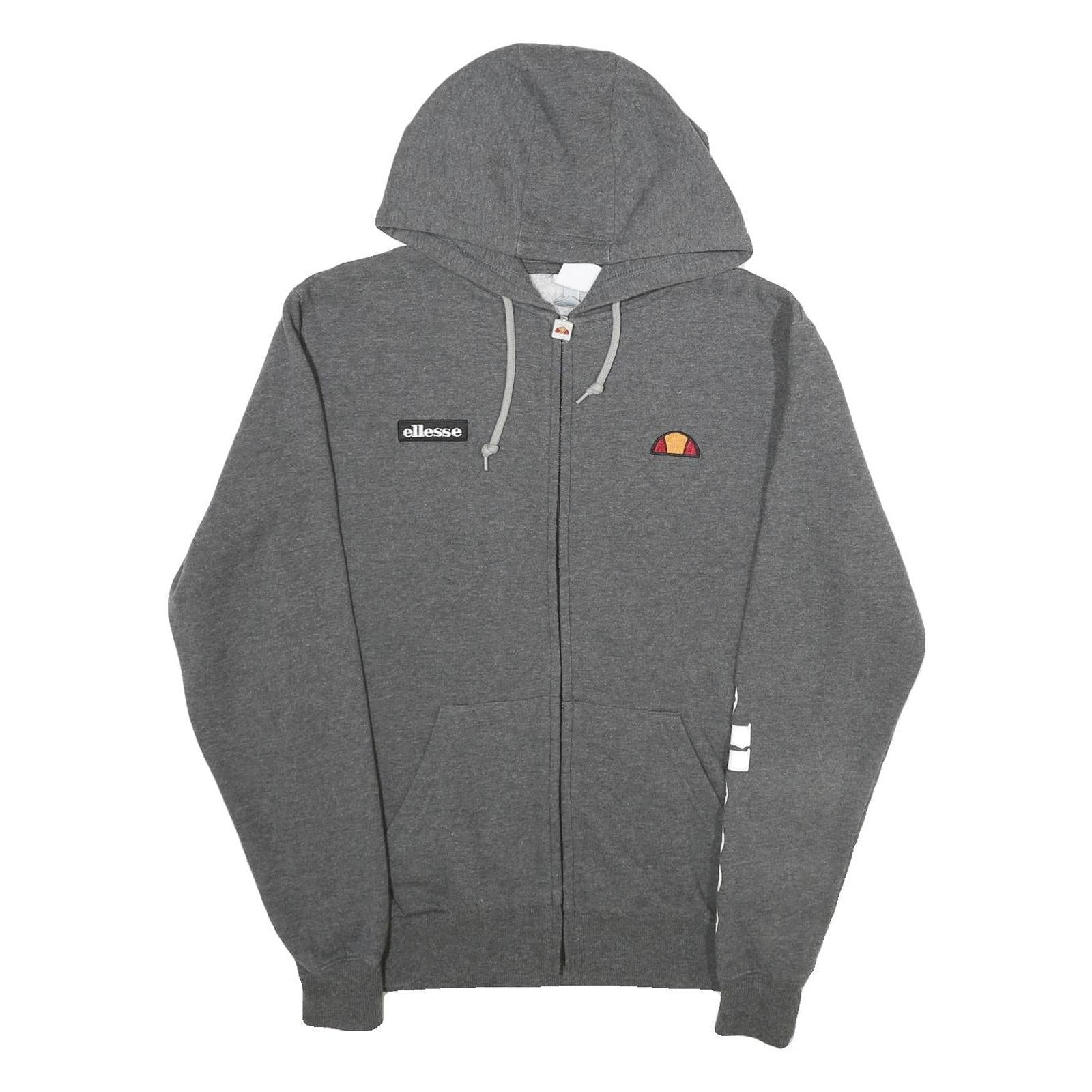 PUMA Womens Grey Cotton Blend Full Zip Hoodie UK 10 Comfort Casual Wear