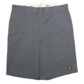 DICKIES Mens Shorts Grey Loose Fit 2XL W42 Classic Workwear Durable Comfort