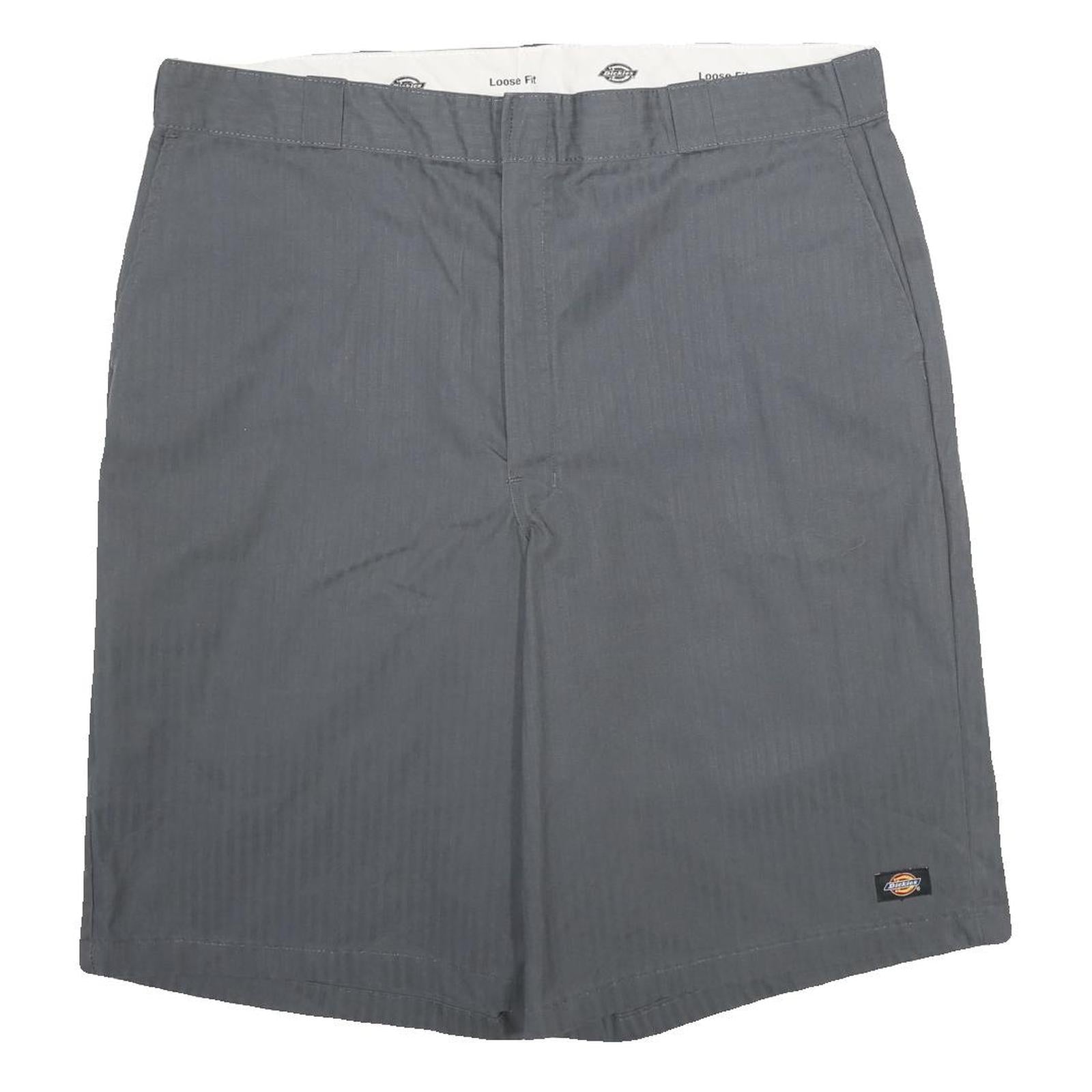 DICKIES Mens Shorts Grey Loose Fit 2XL W42 Classic Workwear Durable Comfort