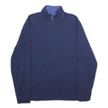 CHAPS Mens Blue Plain Pullover Crew Neck Basic Knit XL Cotton Jumper