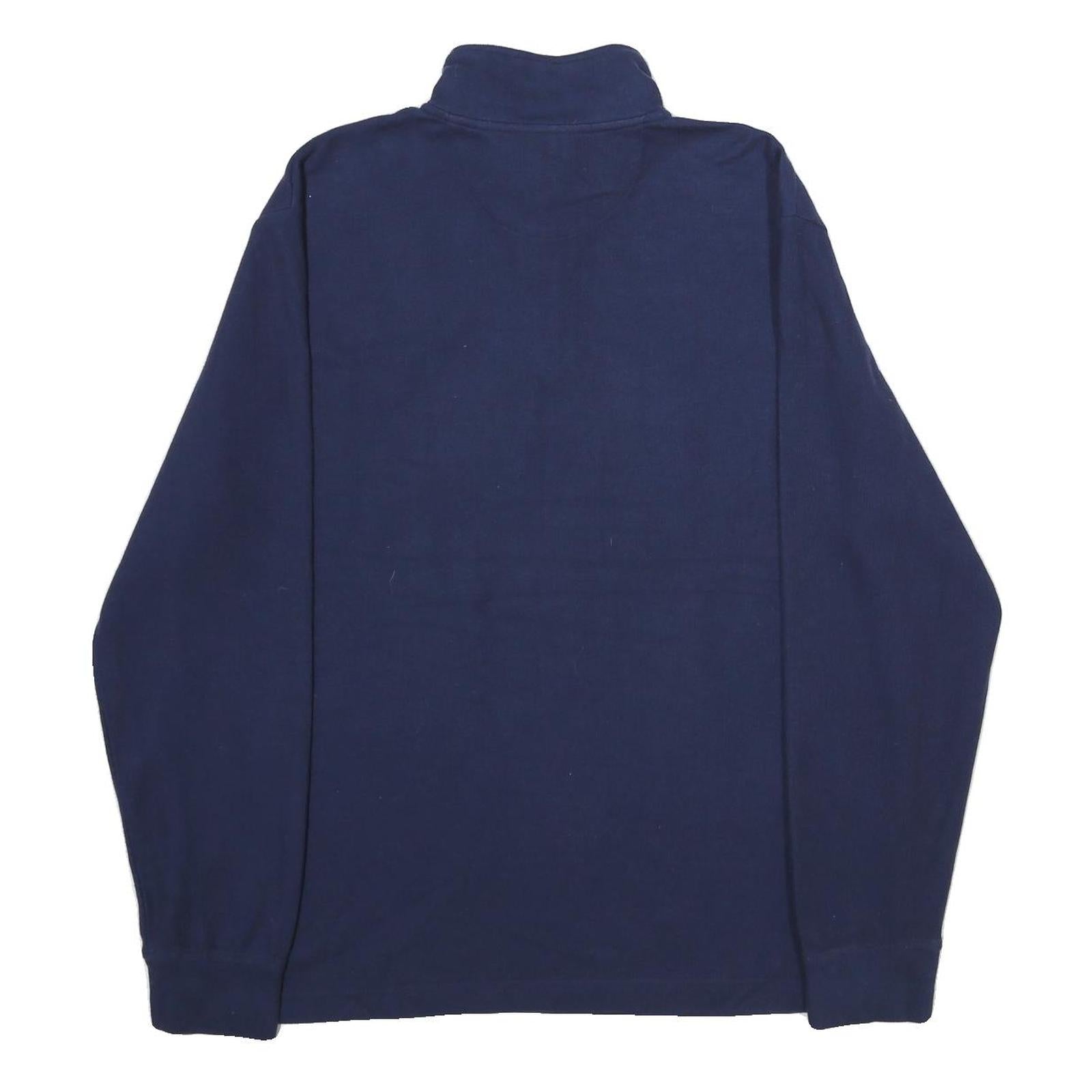 CHAPS Mens Blue Plain Pullover Crew Neck Basic Knit XL Cotton Jumper