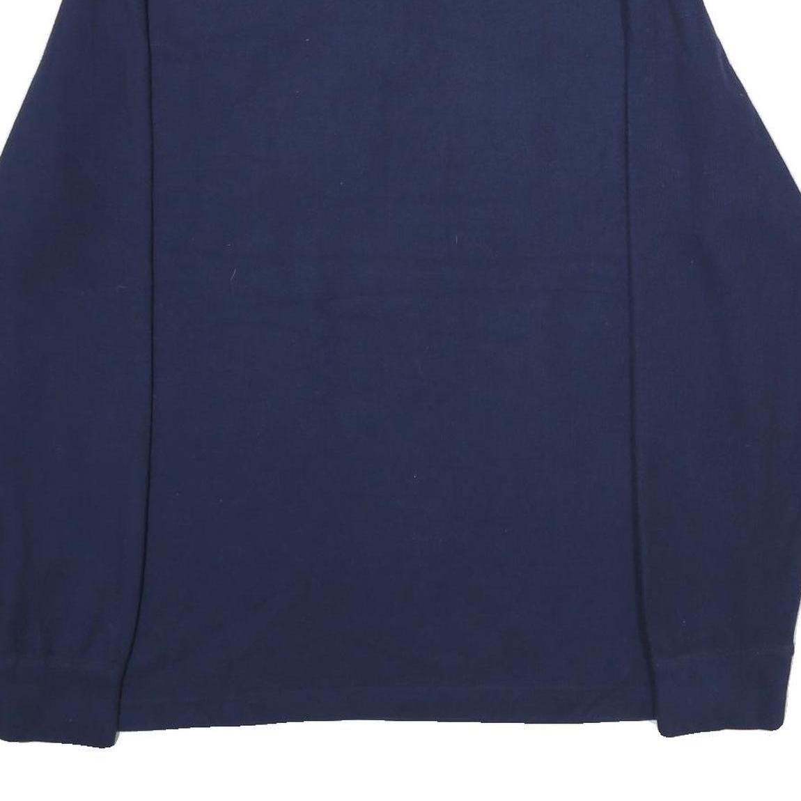 CHAPS Mens Blue Plain Pullover Crew Neck Basic Knit XL Cotton Jumper