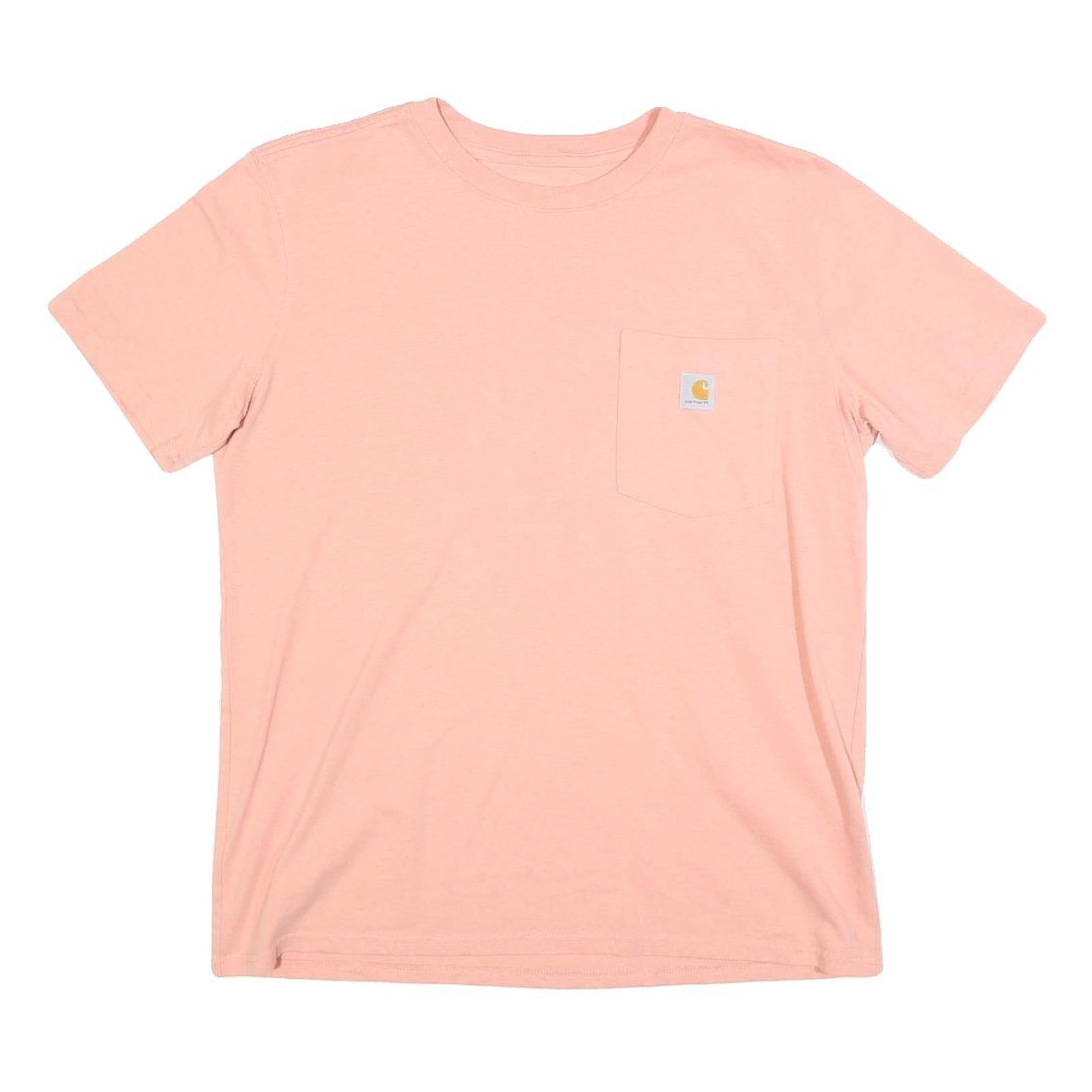 CARHARTT Womens Pink Pocket T-Shirt L Short Sleeve Crew Neck Classic Fit