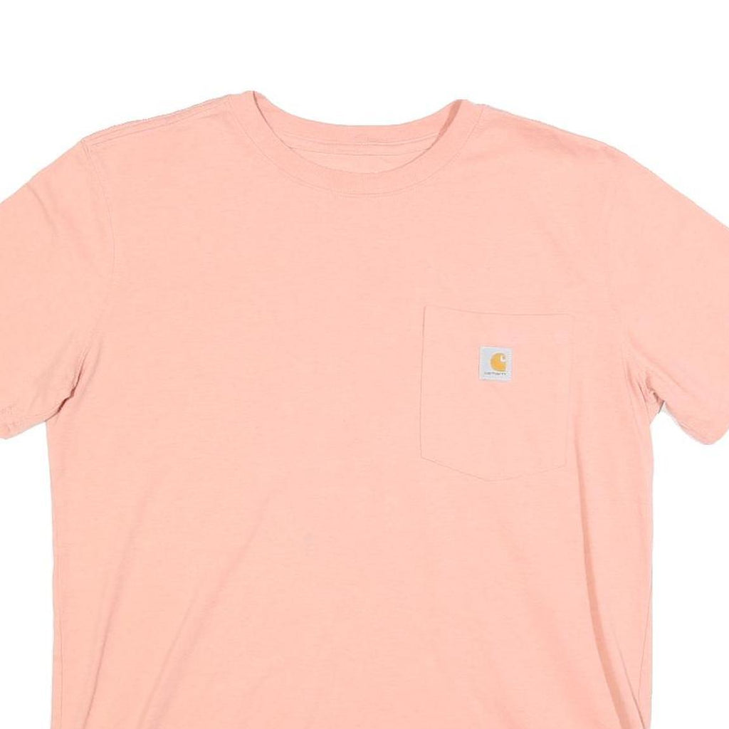 CARHARTT Womens Pink Pocket T-Shirt L Short Sleeve Crew Neck Classic Fit