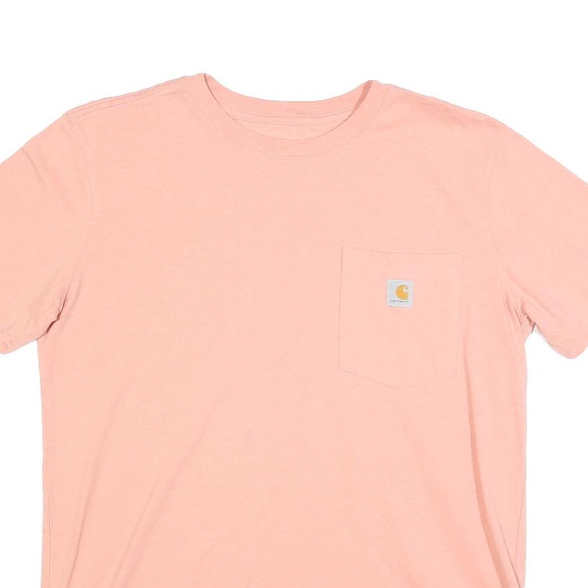 CARHARTT Womens Pink Pocket T-Shirt L Short Sleeve Crew Neck Classic Fit