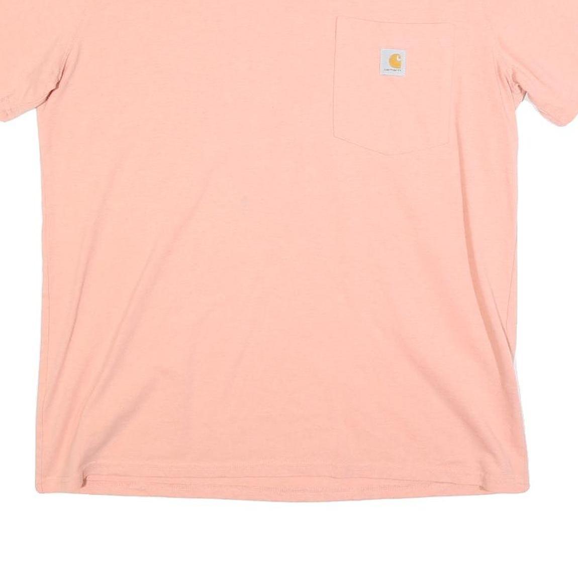 CARHARTT Womens Pink Pocket T-Shirt L Short Sleeve Crew Neck Classic Fit