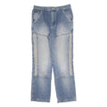 COYOTE Mens Jeans Blue Regular Straight Stone Wash W32 L32