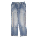 COYOTE Mens Jeans Blue Regular Straight Stone Wash W32 L32