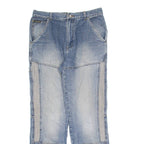 COYOTE Mens Jeans Blue Regular Straight Stone Wash W32 L32