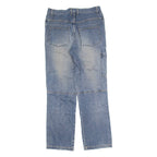 COYOTE Mens Jeans Blue Regular Straight Stone Wash W32 L32