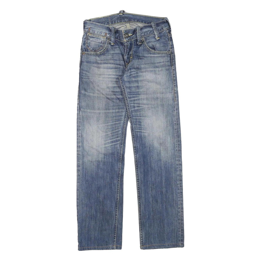 LEVI'S Mens Blue Regular Straight Denim Medium W28 L29 Classic Cotton Blend Zip