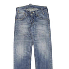 LEVI'S Mens Blue Regular Straight Denim Medium W28 L29 Classic Cotton Blend Zip