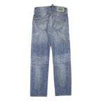 LEVI'S Mens Blue Regular Straight Denim Medium W28 L29 Classic Cotton Blend Zip