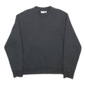 ADIDAS Mens Black Sweatshirt S Crew Neck Cotton Blend Pullover Casual