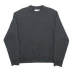 ADIDAS Mens Black Sweatshirt S Crew Neck Cotton Blend Pullover Casual