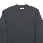 ADIDAS Mens Black Sweatshirt S Crew Neck Cotton Blend Pullover Casual