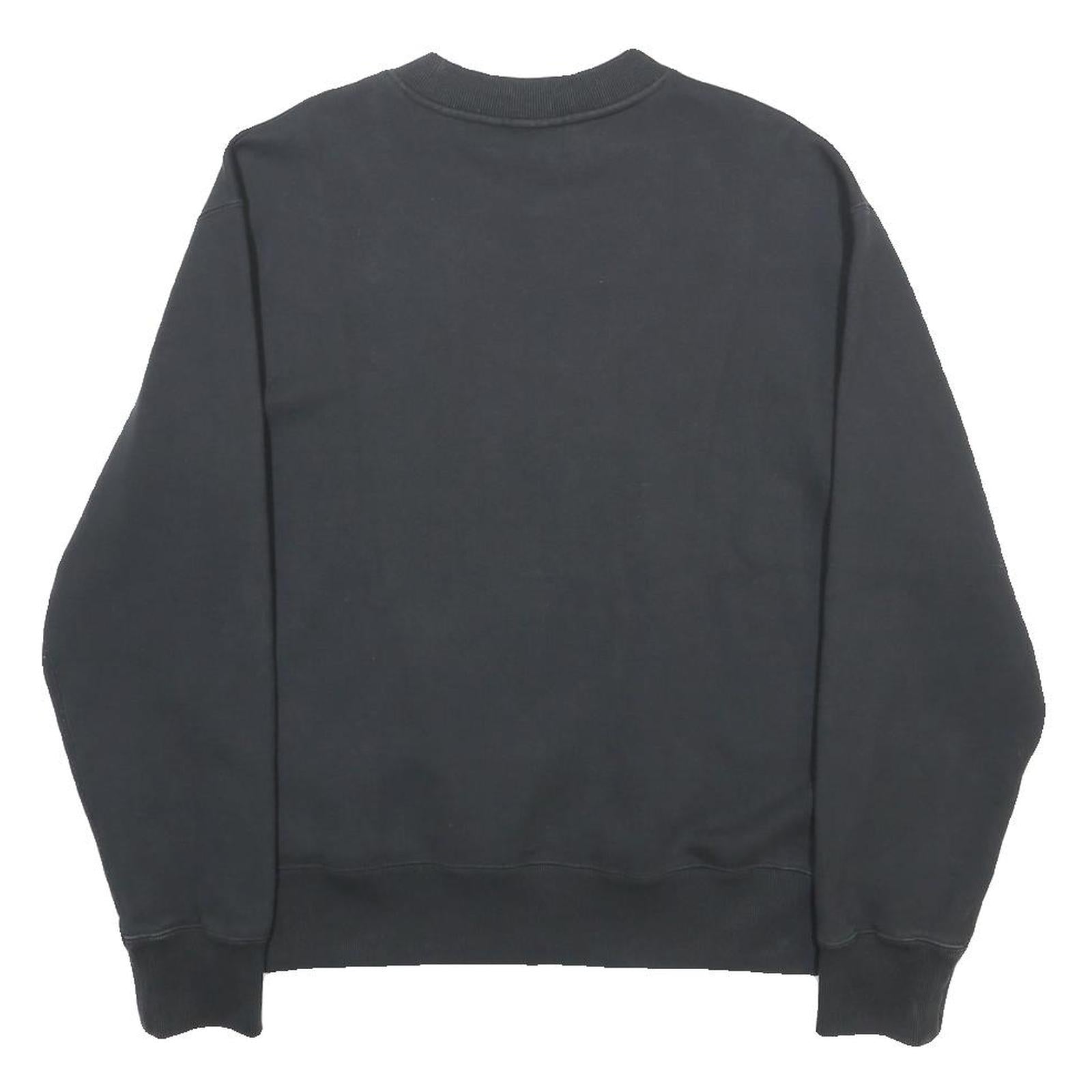 ADIDAS Mens Black Sweatshirt S Crew Neck Cotton Blend Pullover Casual