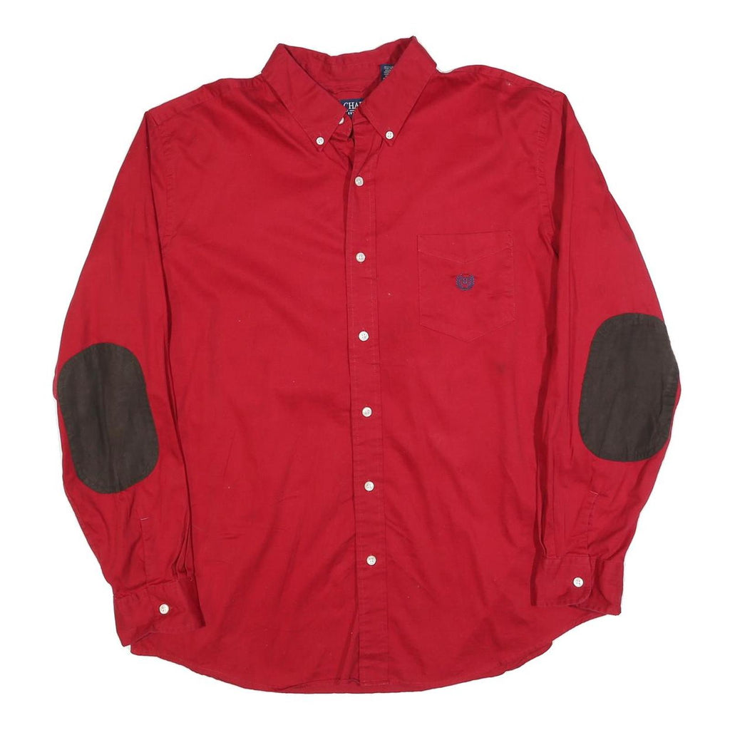 CHAPS Mens Red Shirt XL Button-Down Collar Long Sleeve Cotton Blend Casual