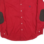CHAPS Mens Red Shirt XL Button-Down Collar Long Sleeve Cotton Blend Casual
