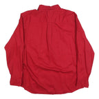 CHAPS Mens Red Shirt XL Button-Down Collar Long Sleeve Cotton Blend Casual