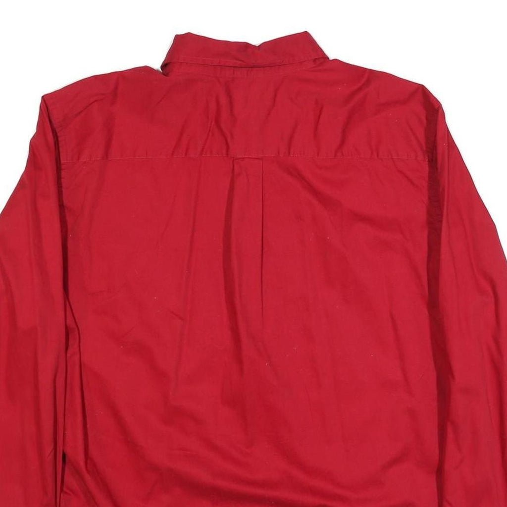 CHAPS Mens Red Shirt XL Button-Down Collar Long Sleeve Cotton Blend Casual