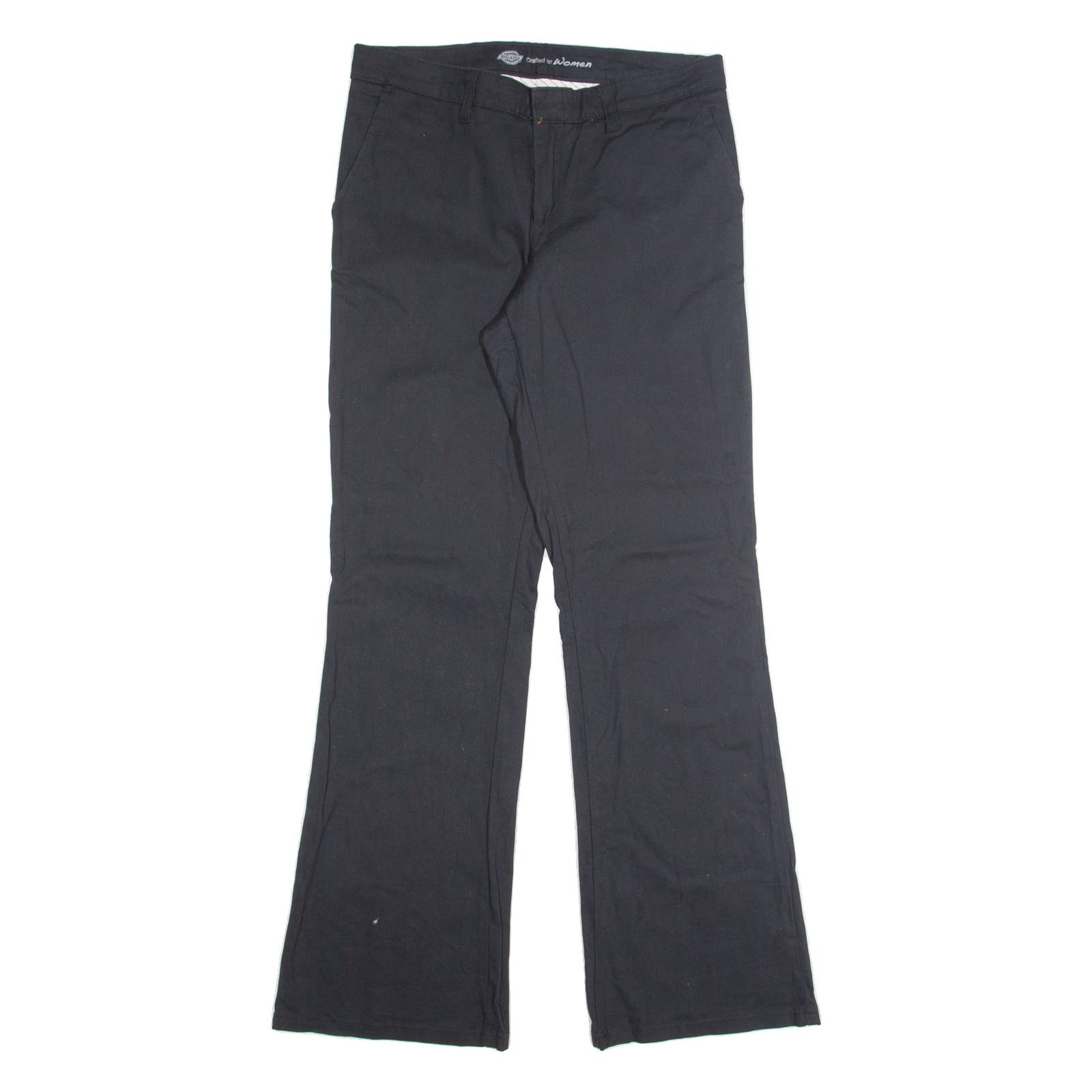 DICKIES Womens Trousers Black Regular Bootcut W32 L32