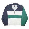 CHAPS RALPH LAUREN Mens Navy White Green Colourblock Track Jacket XL Polyester