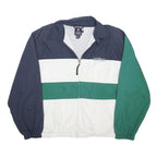 CHAPS RALPH LAUREN Mens Navy White Green Colourblock Track Jacket XL Polyester