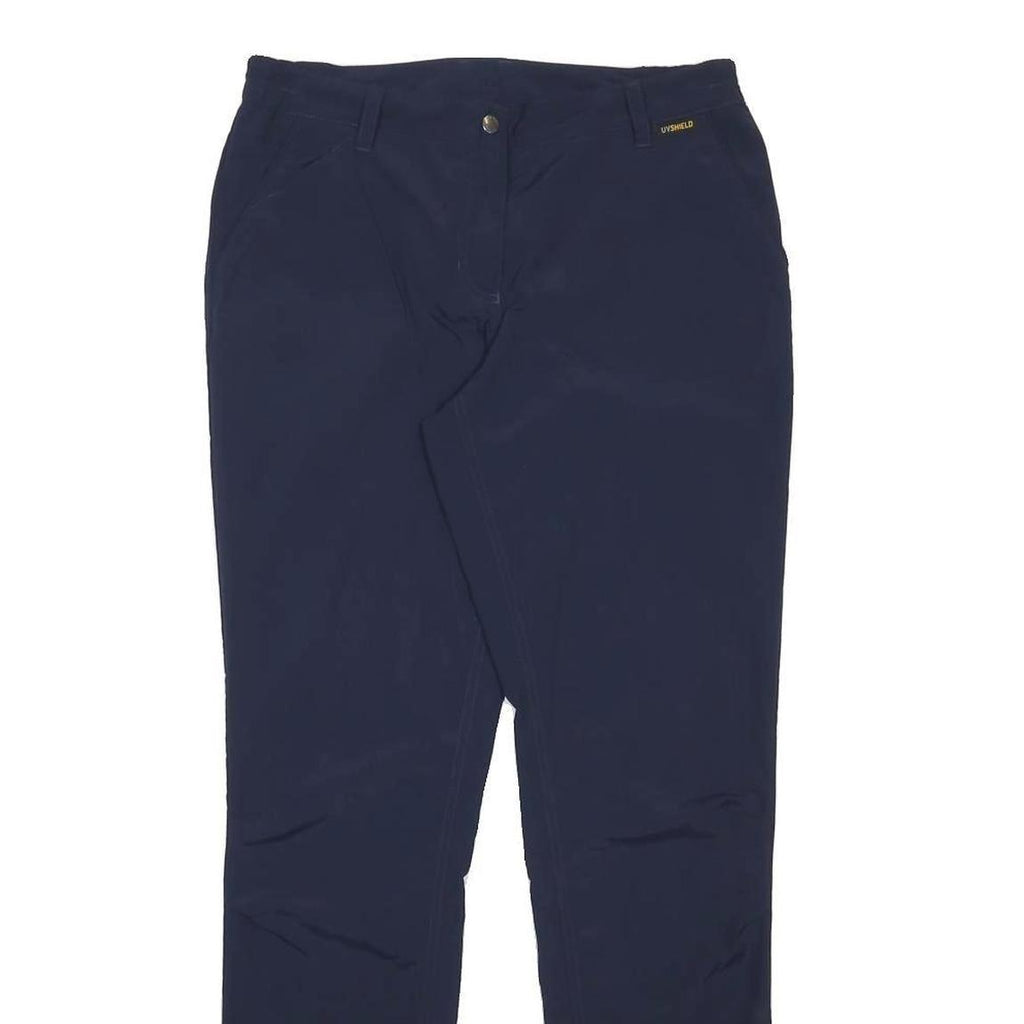 JACK WOLFSKIN Womens Polyamide Slim Navy Blue Trousers W32 L32 Outdoor Zip