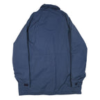 WOOLRICH Mens Blue Cotton Blend Jacket L Plain Zip Pocketed Classic Fit