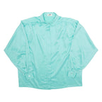 ARA MODELL Womens Bardot Blouse Blue Collared Long Sleeve L