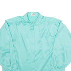 ARA MODELL Womens Bardot Blouse Blue Collared Long Sleeve L