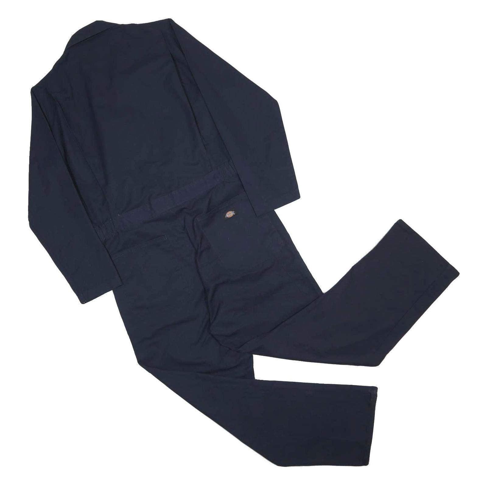 DICKIES Mens Navy Blue Cotton Blend Classic Dungarees M W34 L30 Workwear