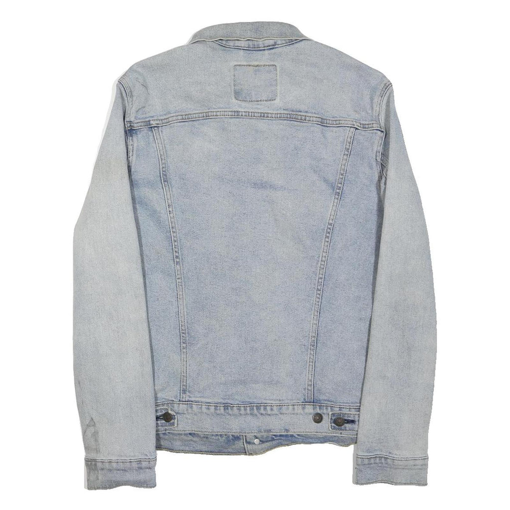 LEVI'S Womens Blue Denim Cotton Blend Jacket L Button Closure Classic Style