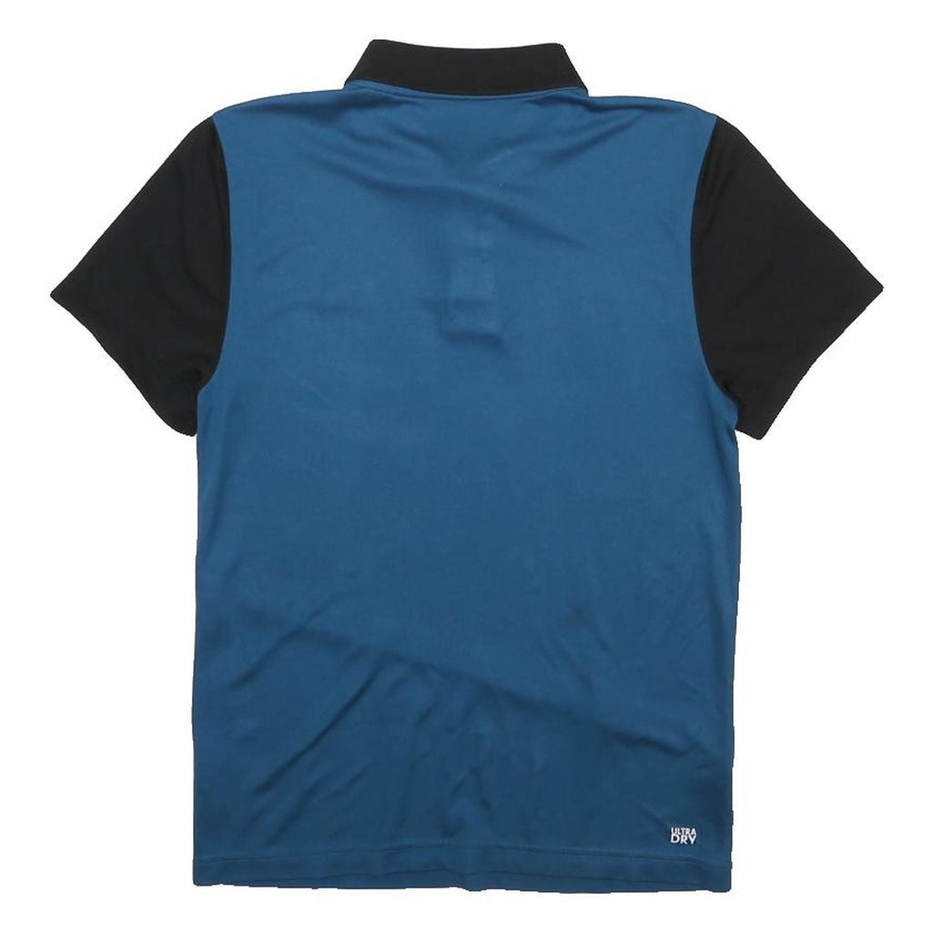 LACOSTE Mens Black & Blue Polo Shirt XS Sport Short Sleeve Logo Ultradry