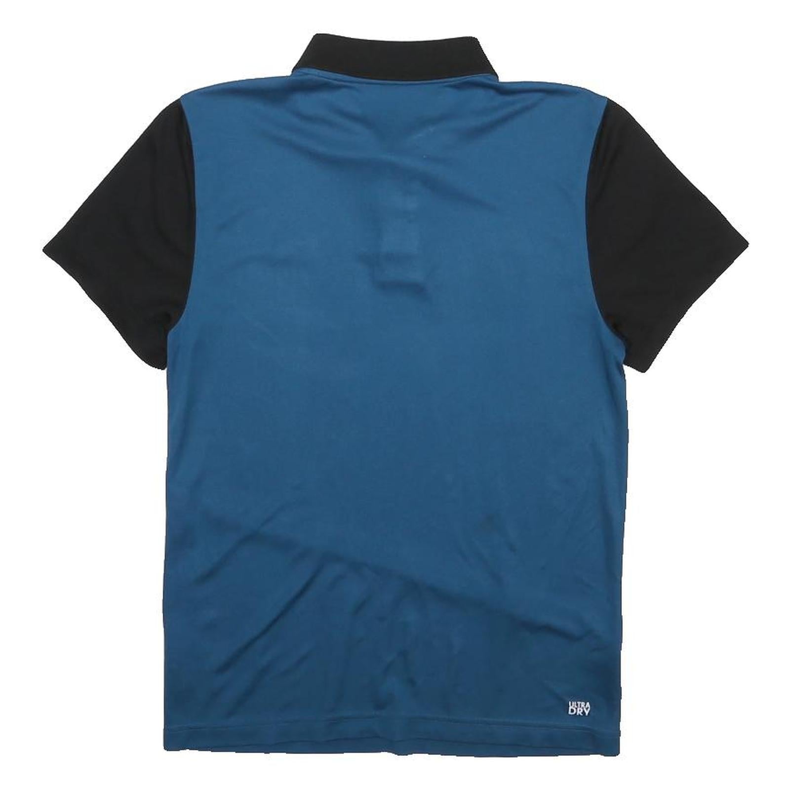 LACOSTE Mens Black & Blue Polo Shirt XS Sport Short Sleeve Logo Ultradry