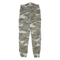 DENIM COLLECTION Mens Cotton Blend Grey Camouflage Relaxed Cargo Trousers W26