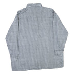 LOTUS Mens Black & White Check Shirt XL Cotton Button Down Casual Formal